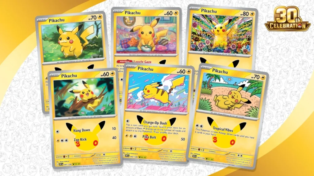 pokémon tcg celebração de 30 anos